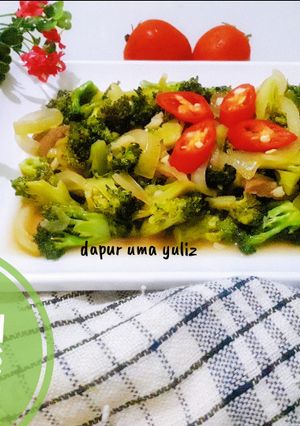 Foto resep Brokoli hijau tumis daging#ResepPertamku#