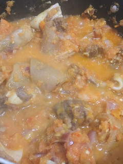A picture of Roughly blended vegetable sauce.