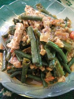 Foto resep Tumis kacang panjang + tempe simple