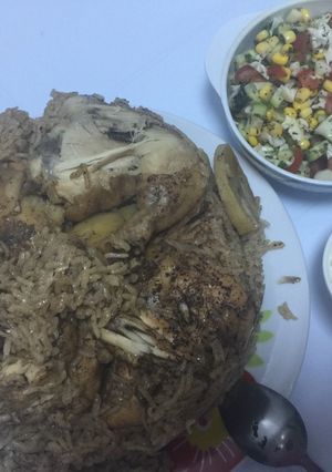 صورة لوصفة المقلوبه على طريقه الفلسطينيه
