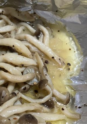 鋁箔包烤洋蔥、奶油鴻禧菇 的食譜成品照片