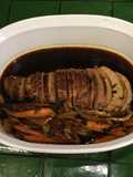 Filete horneado con vino blanco