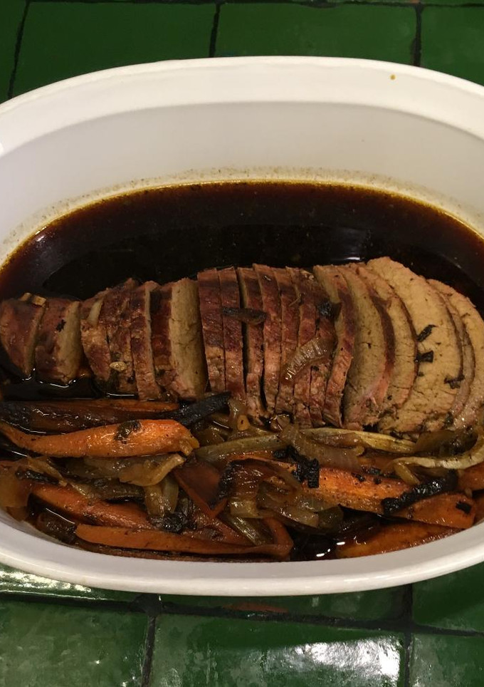 Una foto de Filete horneado con vino blanco
