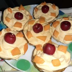 A picture of Mango cup cakes.