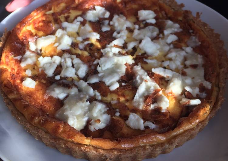 Easiest Way to Prepare Ultimate Caramelised Onion & Goats Cheese Quiche