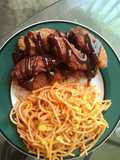 Fajitas de pollo con BBQ