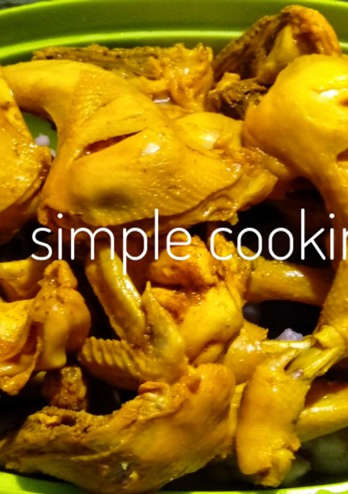 Foto resep Ayam ungkep bumbu kuning (no ribet)