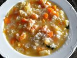 Sopa de arroz y verduritas