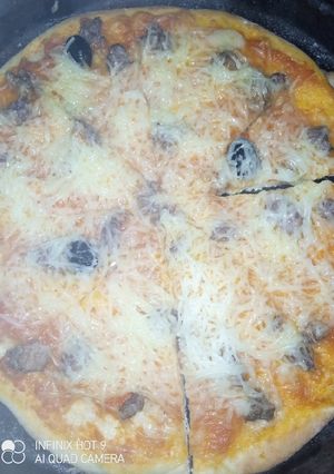 صورة لوصفة بيتزا 🍕 خفيفة وبنينة