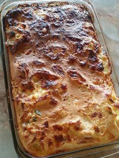 Una foto de Soufflé de pollo con verduras