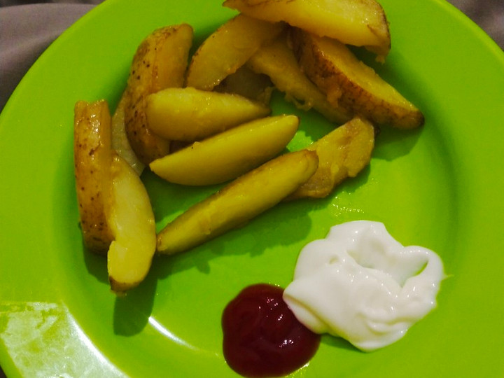 Resep Potato Wedges Simple (Tanpa Oregano), Enak