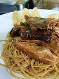 Spaghetti con pavo a la norteña