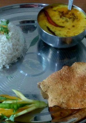 A picture of Sweet and sour mango kadhi.