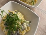 Ricottás-erdei gombás spagetti
