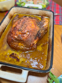 Una foto de Pularda rellena para Navidad
