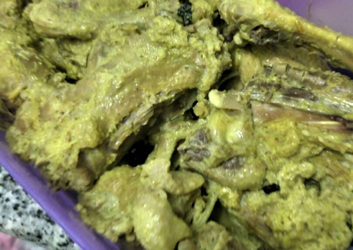 Bebek goreng rempah + bumbu kuning
