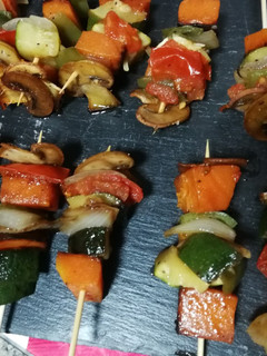 Una foto de Mini brocheta 🌱vegetariana