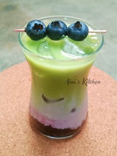 Foto resep Blueberry Matcha Latte