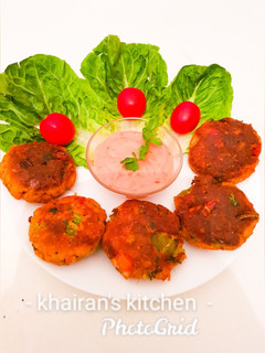 Salmon fish croquettes ainihin hoton girkin