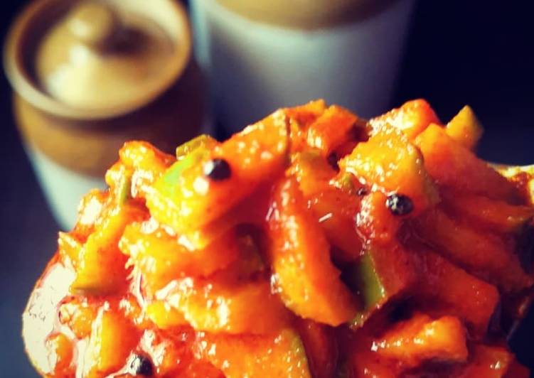 How to Make Homemade Instant mango pickle