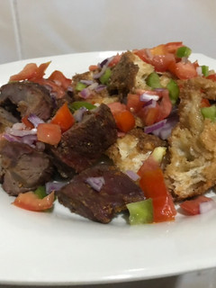 A picture of Gurasa and suya.