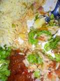 Vegetable Rice and Stew and Letus