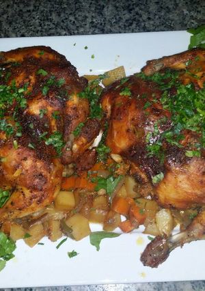 صورة لوصفة صينية دجاج بالخضار بالفرن 😋