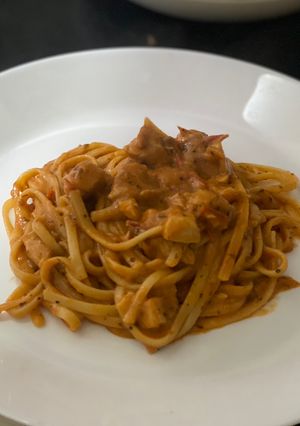Foto resep Fettucine Chicken Marinara