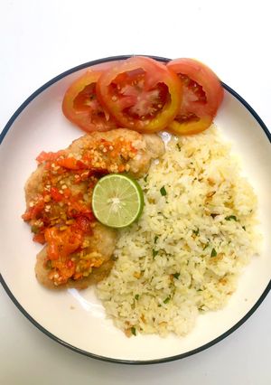 Foto resep Ayam geprek nasi daun jeruk