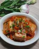 Đậu hủ dồn thịt sốt cà