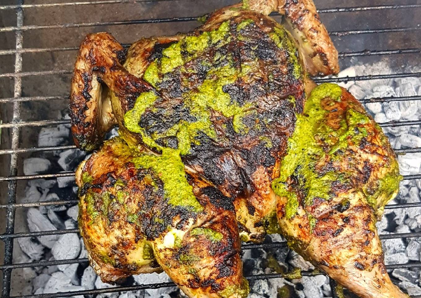 Spatchcock Chicken with chimichuri