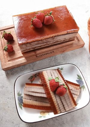 Foto resep 512. Puding Lapis Prancis Strawberry
