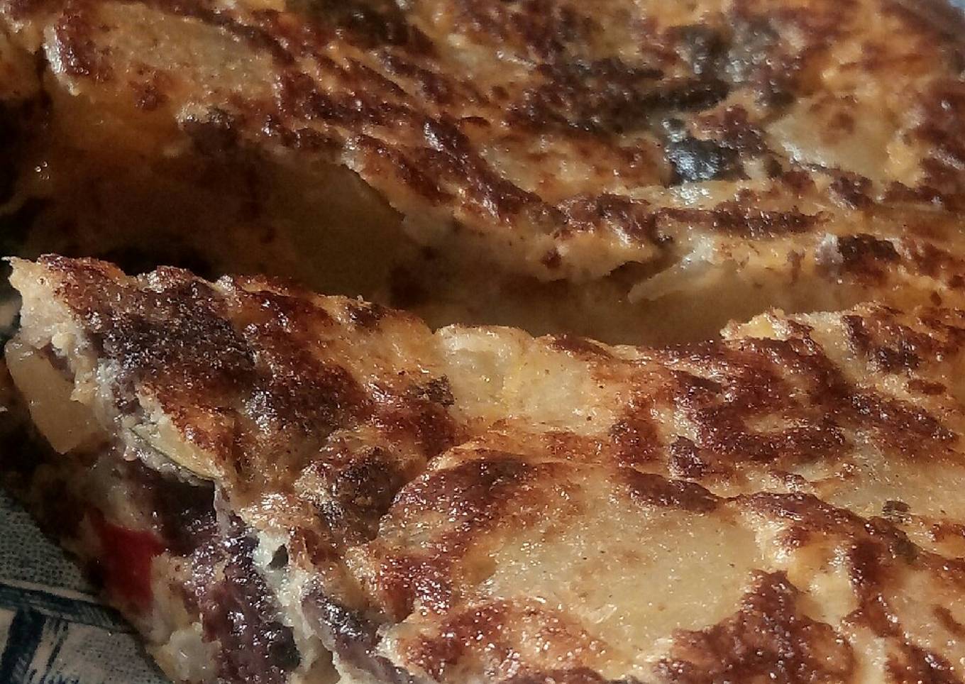 Tortilla paisana con morcilla