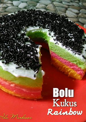 Foto resep Bolu kukus rainbow