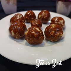 A picture of Dates Dry Fruits Nuts and Seeds Laddoos.