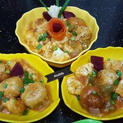 A picture of Chicken Vegetable balls and Cauli Flower Manchurian.