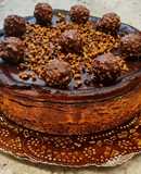 Cheesecake de Ferrero Rocher al horno