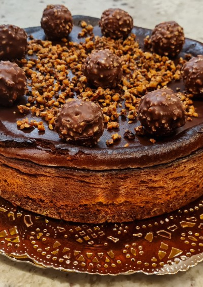 Una foto de Cheesecake de Ferrero Rocher al horno