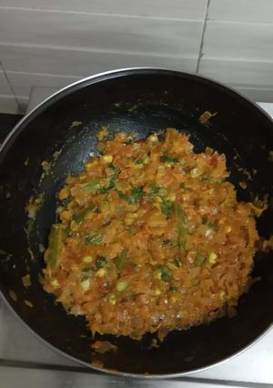 A picture of Drumstick bhartha.