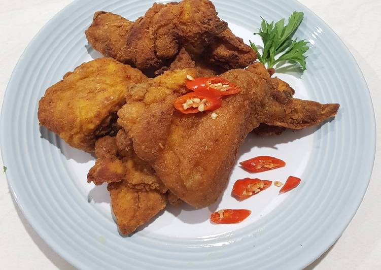Langkah Mudah untuk Menyiapkan 84. Hot Crispy Fried Chicken (China), Sempurna