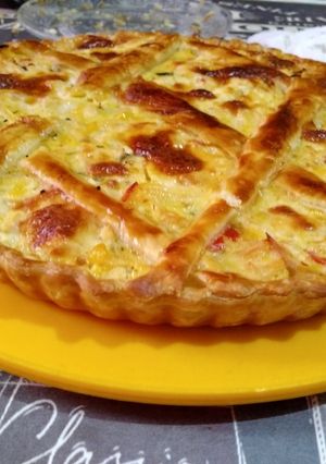 Una foto de Tarta de pollo y choclo