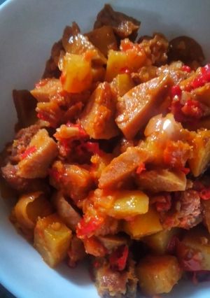 Foto resep Sapi Kentang dan Baso Bumbu Merah