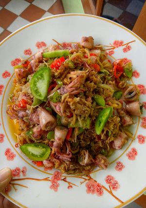Foto resep Cumi asin + teri medan pete