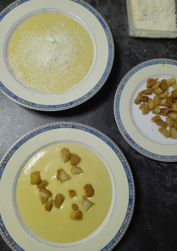 Una foto de Crema de verduras con crema de soja