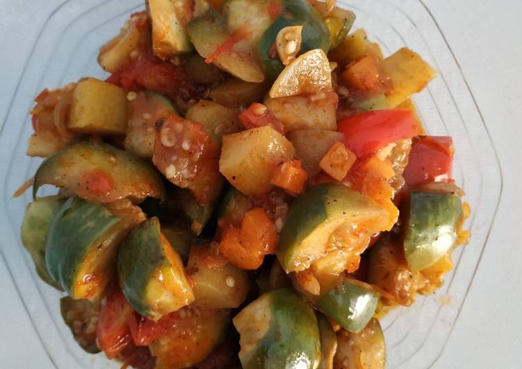 Balado Terong Bulat Pedas Gurih