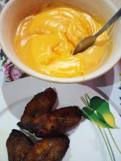 A picture of Fried ripe plantain with Custard #teamabuja.