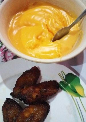 A picture of Fried ripe plantain with Custard #teamabuja.