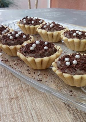 Gesztenyekrémes kosárkák recept fotója