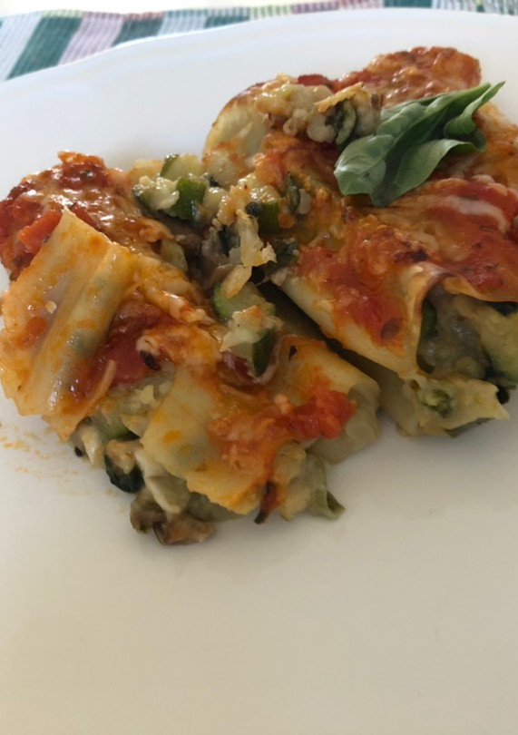 Una foto de Canelones de verduras