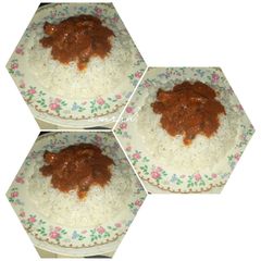 A picture of Rice and stew 2.